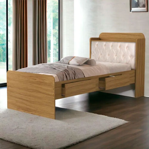 Cama Solteiro Tamires C/ Gaveta e Capitonê