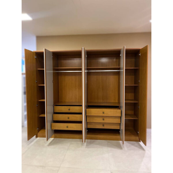 Guarda Roupa Barcelona 6 Portas Ripado - Image 3