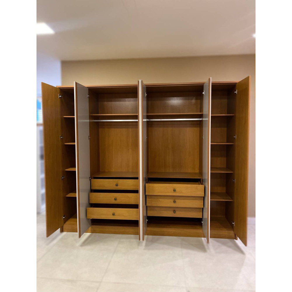 Guarda Roupa Barcelona 6 Portas Ripado - Image 3
