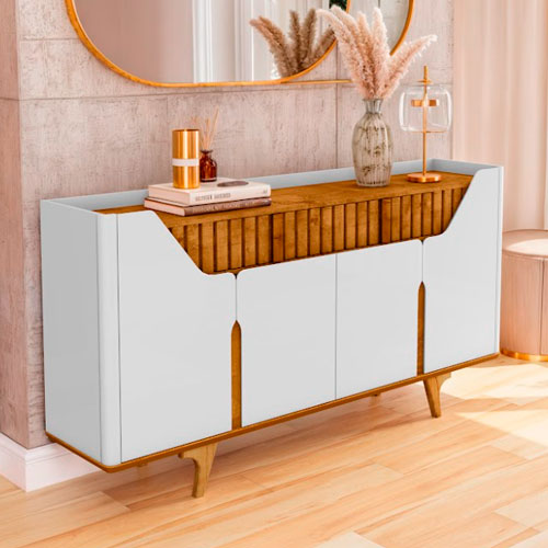 Aparador Buffet Danubio Branco/Naturalle