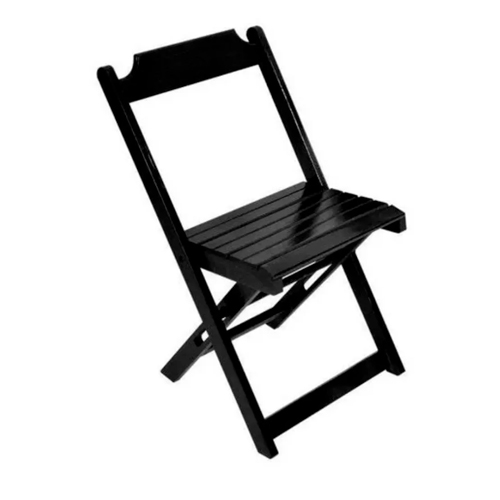 Cadeira Dobravel Madeira Preto