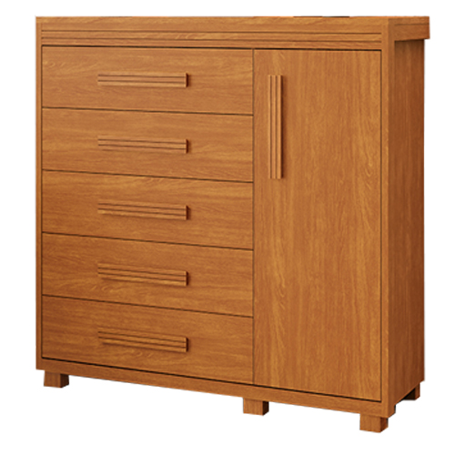 Comoda Londres  5 Gavetas 1 Porta 100% MDF - Image 3