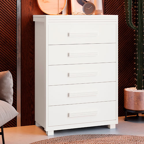Cômoda Paris 100% MDF. Com Reforço Nas Gavetas