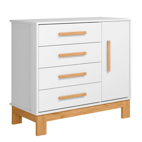 Comoda Q Encanto Slim 4 Gavetas 1 Porta - Image 2