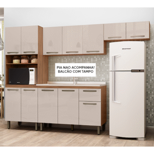 Cozinha Pop Conjunto Freijo/Baunilha Dacheri