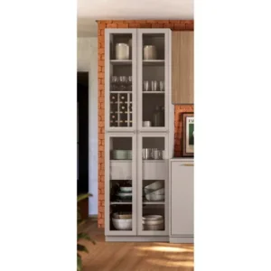 Modulo Essence Itatiaia Cristaleira 70 cm 100% MDF 4 Portas