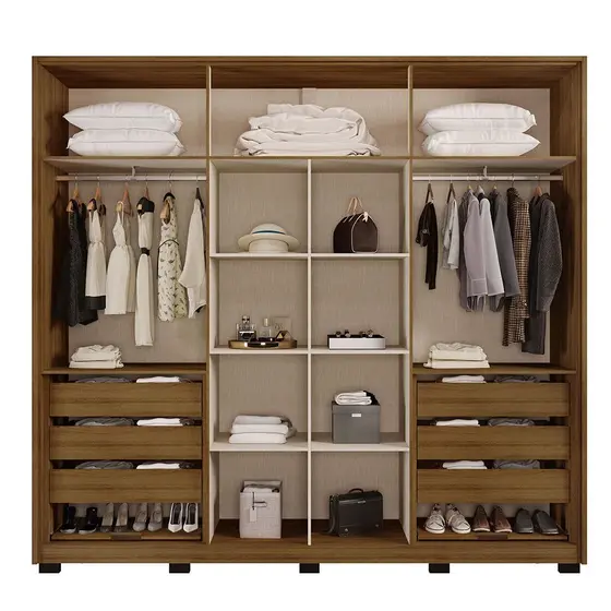 Guarda Roupa New Império Freijó/Offwhite 100% MDF C/ Pés - Image 2
