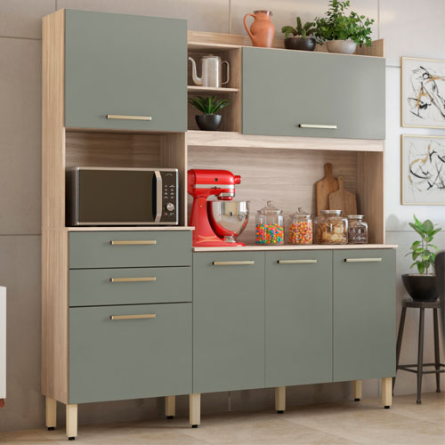 Kit Cozinha Select 1,78m 6 Portas 2 Gavetas