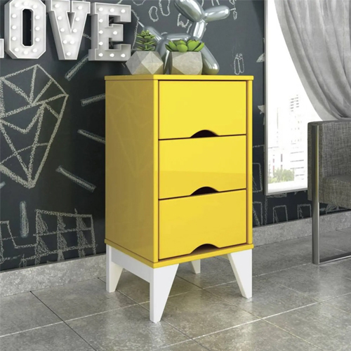 Mesa de Cabeceira Twister 3 Gavetas