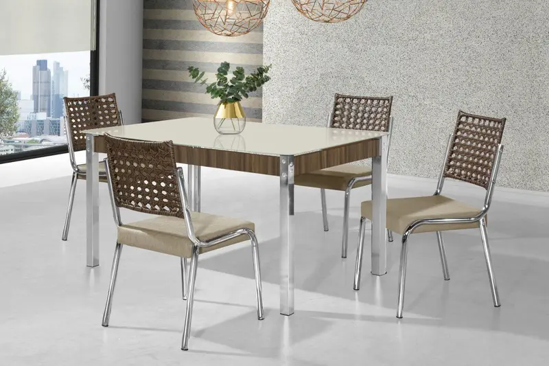 Mesa Facinare 1,20x0,80m c/ 4 Cadeiras - Image 2