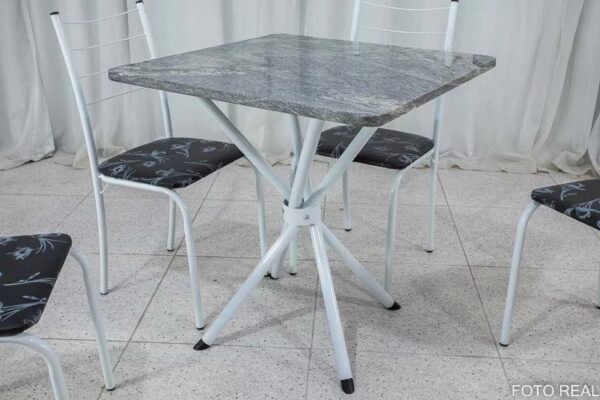 Mesa Granito Topazio 70x70 + Base Ferro