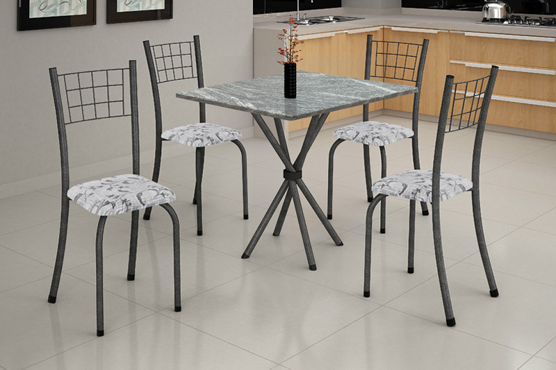 Mesa Granito Topazio 70x70 + Base Ferro - Image 2